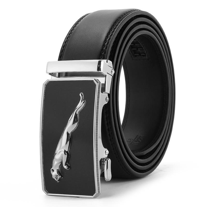 

Ремень из коровьей кожи для мужчин Натуральная коровья кожа Автоматическая пряжка Деловой и повседневный ремень 110-130cm