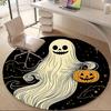 1pc Ghost Pumpkin Office Round Area Rug, Indoor Mat Suitable ForOffice, Under Office Chairs Bedroom Living Room Home Decor, Room Deco, D088