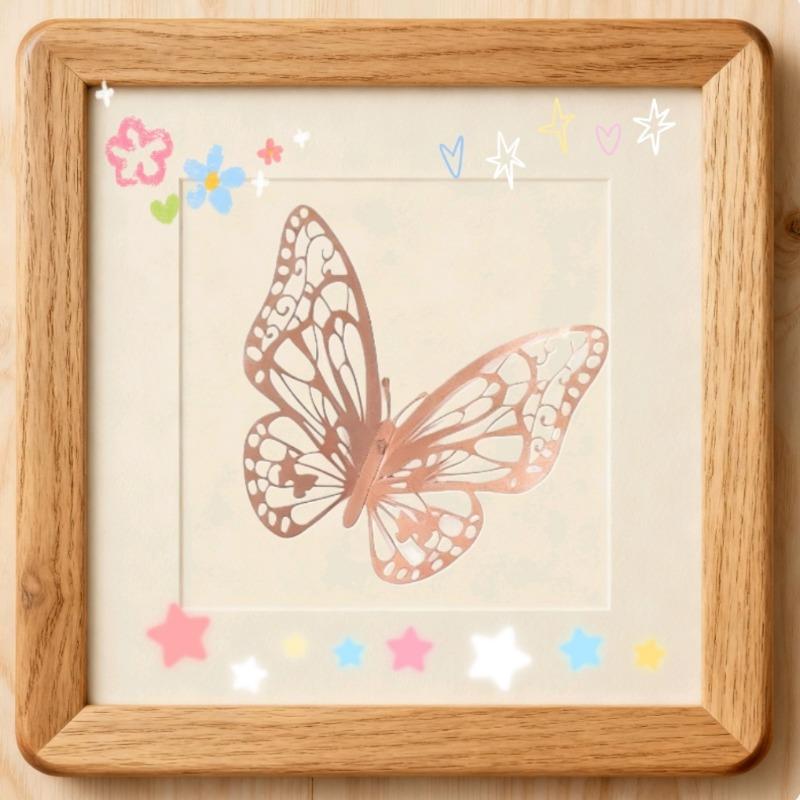 12Pcs/Set 3D Hollow Wall Stickers Butterflies Mirror Wall Art Party Wedding Decoration DIY Home Decor Stickers Fridge Wall Decal