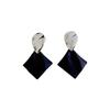 Pleated Diamond-Shaped Earrings