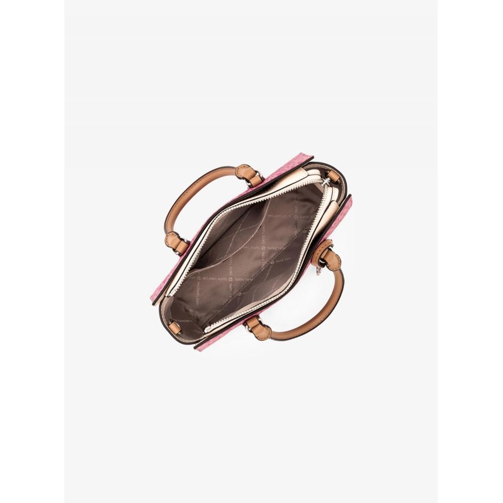 Michael Kors Arden Top Zip Crossbody Small   Mk Signature 35s6s4xm1b653 Rosewood