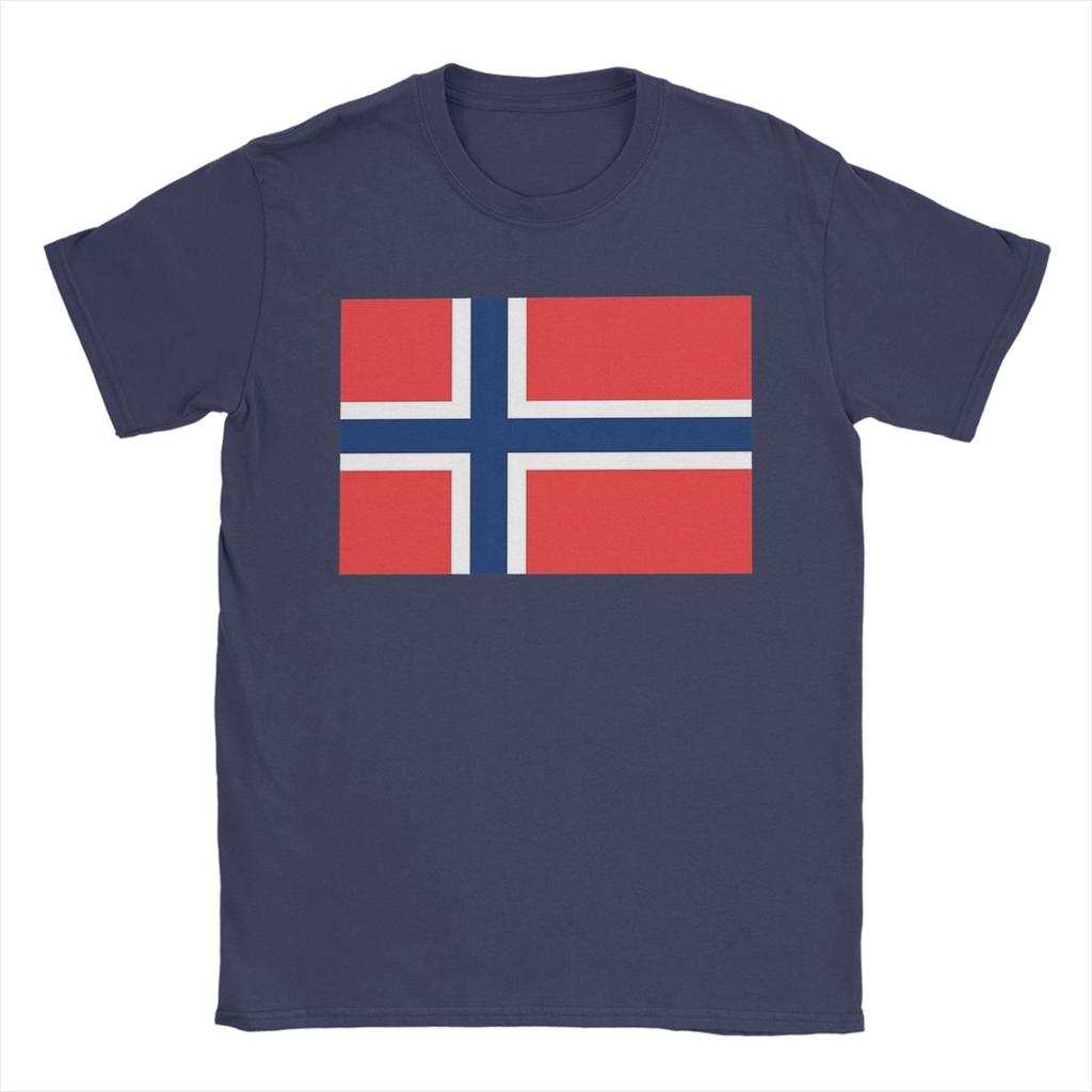 Norway flag Cotton TShirt For Unisex Beach  Vintage TShirts ONeck Harajuku Tee Shirt Plus Size Custom DIY Tops