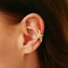 Punk Flower C Shape Ear Cuff Silver Golded Starfish Shell Ring Clip Irregular Shape Minimalism Stud Earrings Party