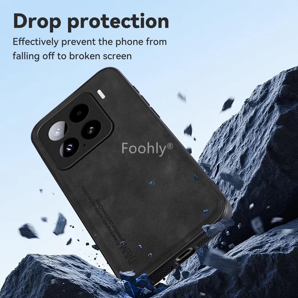 Shockproof Case for Xiaomi 15 15T Pro 5G Protective Cover Built-in Magnetic Suction Car Holder Coque Funda Capa