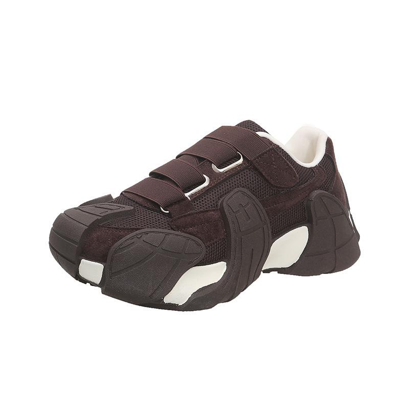 Velcro new platform shoes women's fashion versatile lightweight casual sports shoes show feet small running shoes