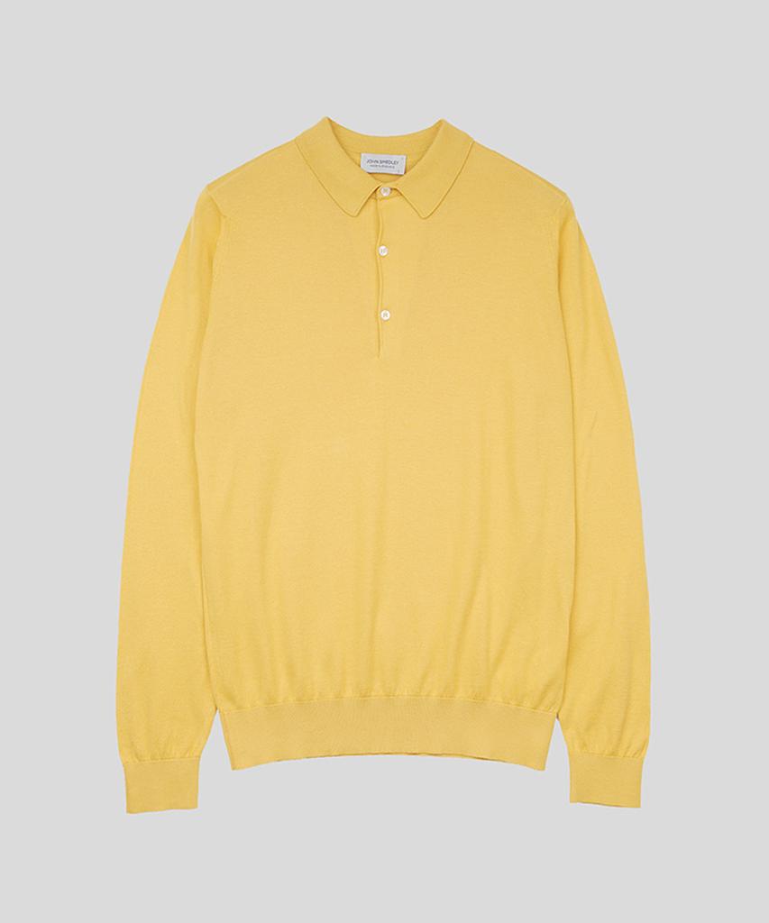 Jonseumedeulli Bradwell Sea Island Cotton Long Sleeves Polo Shirt Heritage One 9 Colors (C Type)