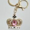 Rhinestone Crown Water Drop Keychain Pendant
