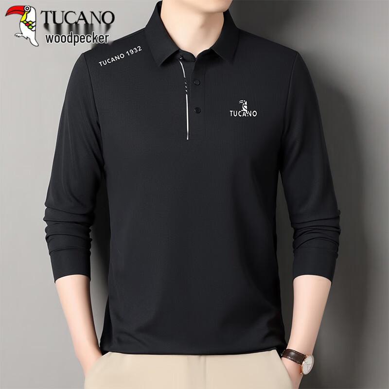 TUCANO Men's Ice-Feel Long Sleeve Polo T-Shirt