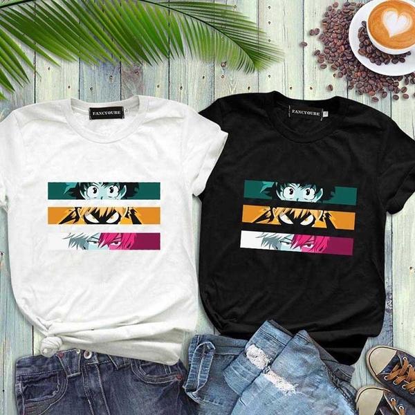 New Japanese Anime My Hero Academia T-Shirt Cool Short Sleeve Cartoon Printed Tee Shirt Tops