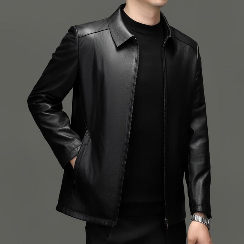 Yiliteng Men's Business Casual Leather Jacket