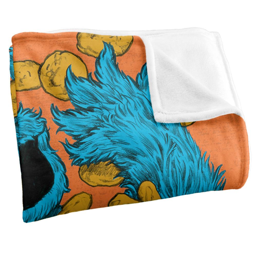 Sesame Street Painted Cookie Monster Blanket