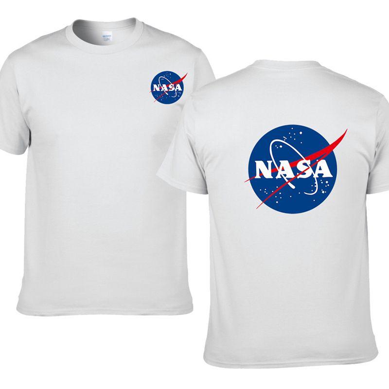 Logo Retro Nasa Vintage Look Space Short Sleeve Mens Cotton Tshirt Tee Tops