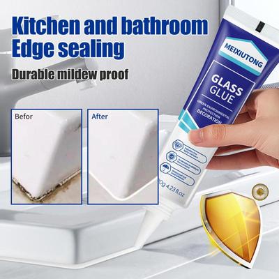 Glass Sealant Glue Waterproof Edge Adhesive Sealant Caulk Sealing Adhesive With Precision Nozzles For Toilet Windowsill Bathtub