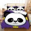 3D Panda Printed Pillowcase and Quilt Cover Household Bedding Set Bedroom Comfortable Bedding