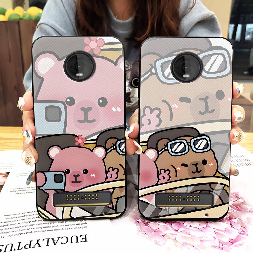 Cartoon Stoßfestes Handyhülle Für MOTO Z4 Play Graffiti Modedesign Wasserdicht Schmutzabweisend Anti-Knock TPU Langlebig