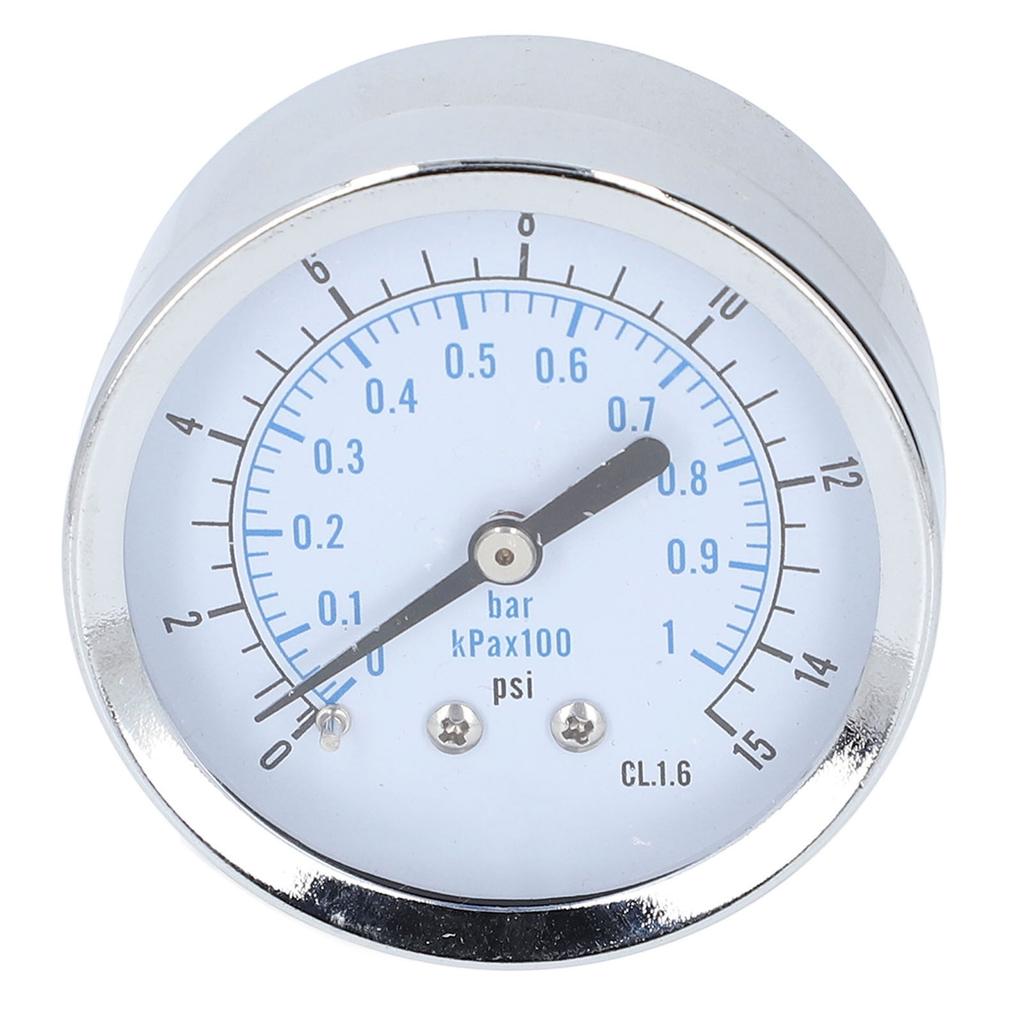 Axial Pressure Gauge Dual Scale 0 To 1bar Kpax100 0 To 15Psi 1 4in NPT 2.5in Dial Pressure Meter for Air Water Fuel