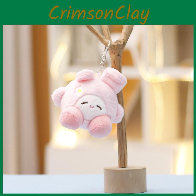 Adorable Mini Kirby Plushie Pendant With Rabbit Appearance For Decor Backpack