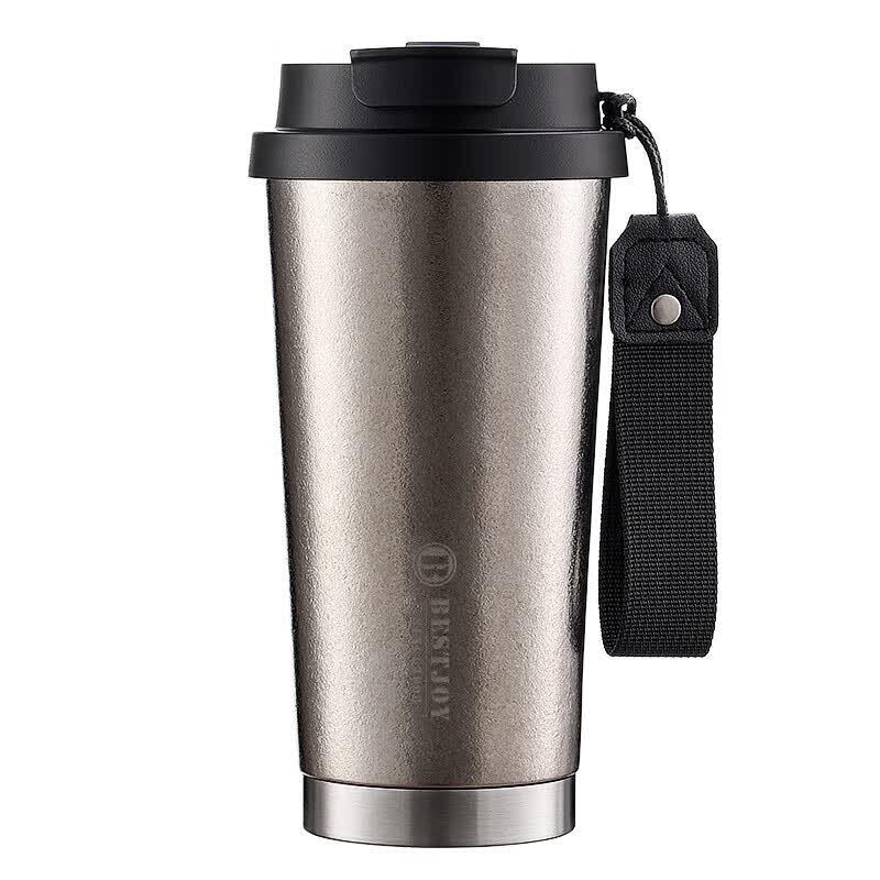 FUGUANG Shixi Pure Titanium Coffee Thermos Cup 520ml