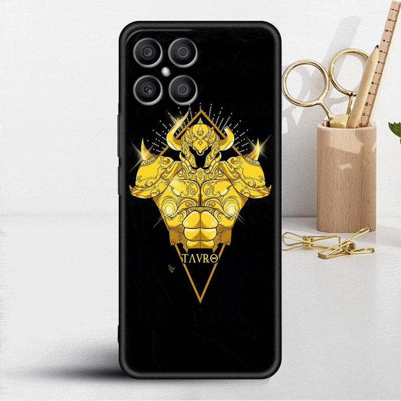 Anime Saint Seiya Logo Case For Honor X8 X8a 90 X9a 8X 70 50 20 Magic5 Pro 9X P60 P50 Black Soft Phone Funda