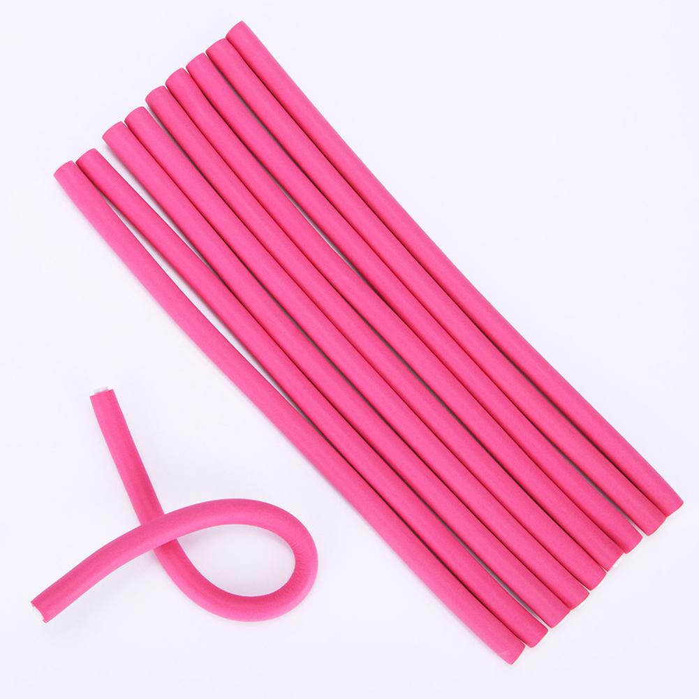 10pcs Universal Rod Stick Curling Iron Tool Rubber Curler Salon Home Hairdressing Tools
