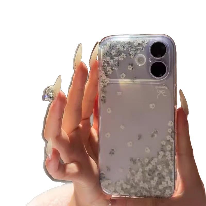Large Window Floral Pattern Phone Case for Apple 17, Fits iPhone 16/15Pro and 14/13; Soft iPhone 12 Flower Design