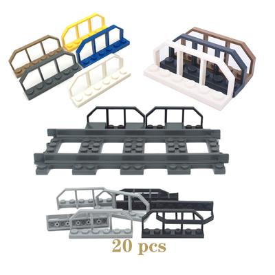 20 pezzi Mattoncini MOC 6583 Piastra Speciale 1 x 6 con Estremità Carrozza Ferroviaria Recinzione Compatibile Particella Blocco da Costruzione Fai da Te Assemblaggio Giocattolo per Bambini