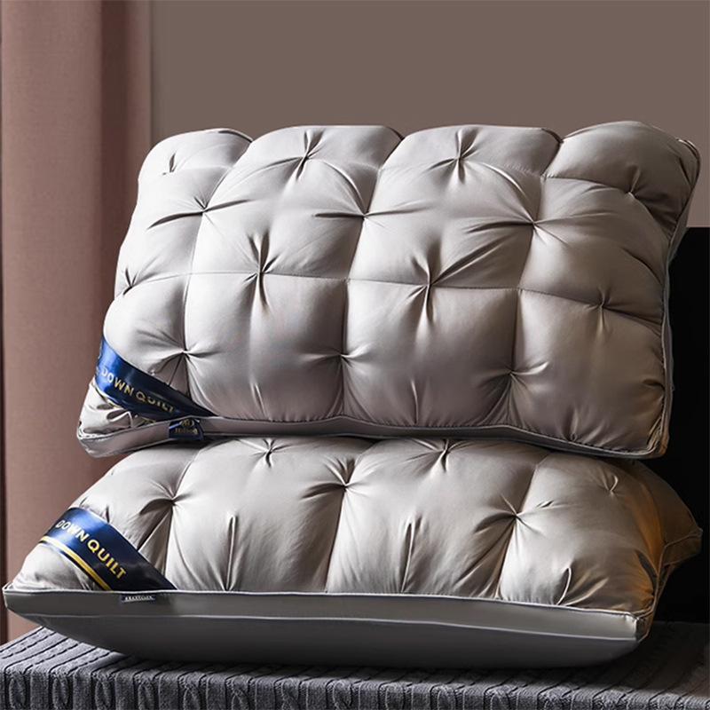 Luxury 5-star Hotel Pillow, 48*74 Inches - Deep Neck Support for Sleeping, Non-stretchy High Pillow Core for All Seasons