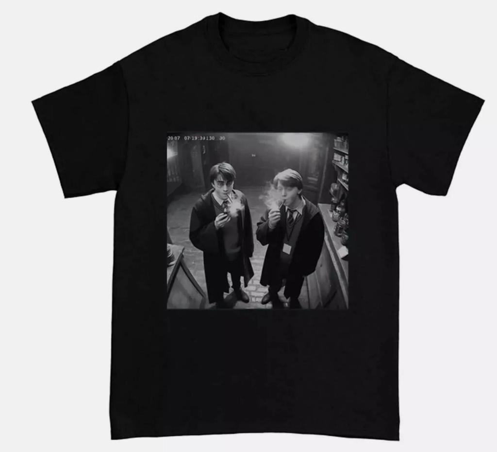 26 Harry and Ron Smoking Shirt Potterhead Fan Gift Shirt Unisex Unisex T-Shirt
