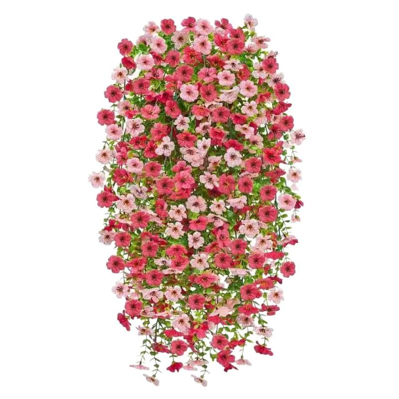 2Pcs Plastic Eucalyptus Fake Plant Decor Daisy Artificial Flowers Hanging Vines For Wedding Arch Home Garden Wall Decoration