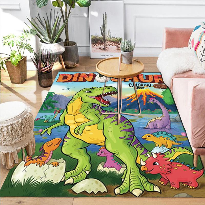 Cartoon Dinosaur Rug Floor Mat for Living Room or Bedroom Soft and Comfortable Carpet a Gift for Birthday and Holiday.MFF0918600
