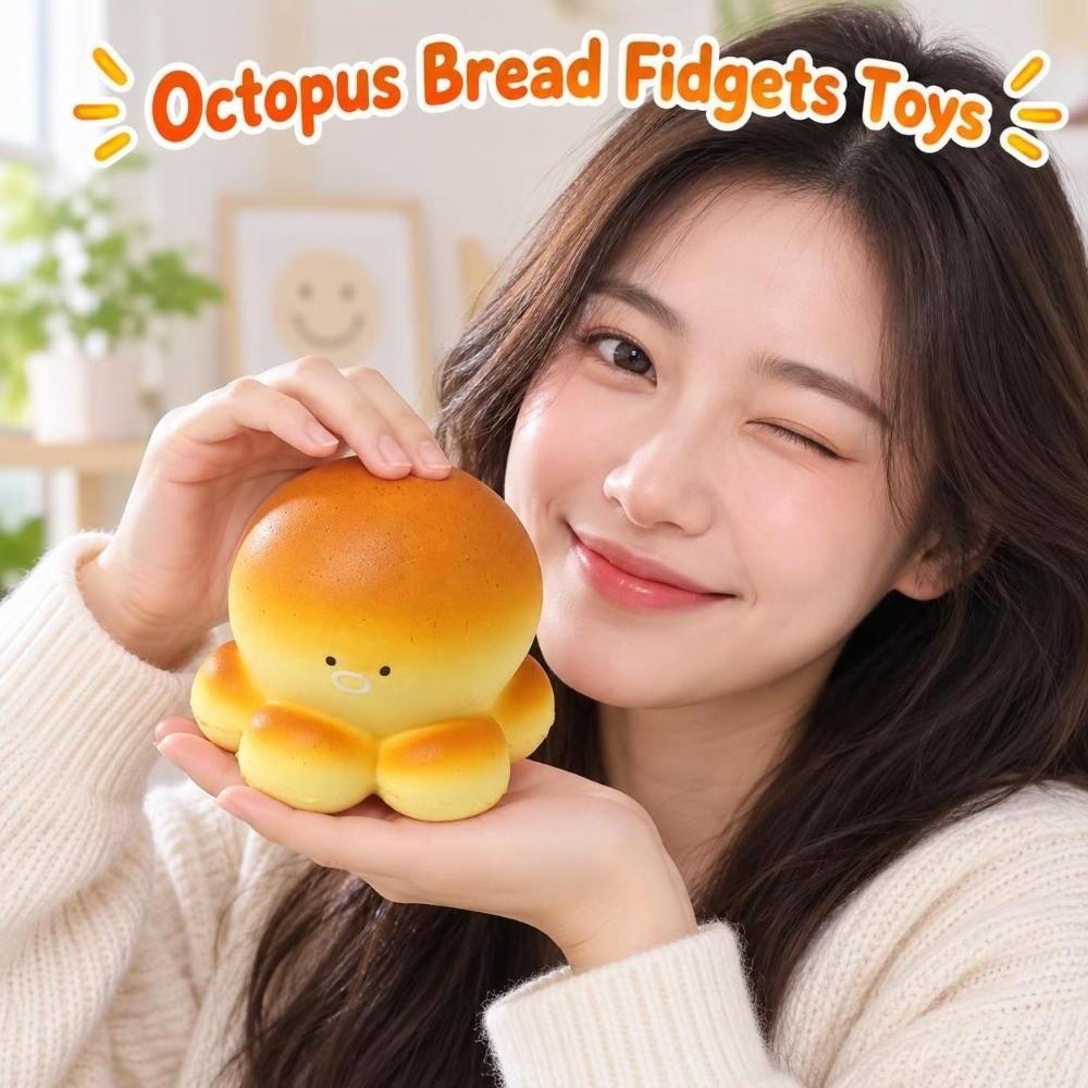 Hand Relax Octopus Bread Fidgets Toys Cartoon Slow Rebound Toy  Birthday Gift