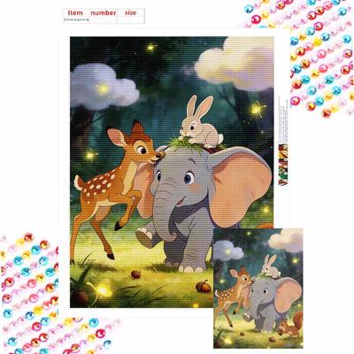 Diamond Painting Handmade diy5D Forest Friends Elephant Deer Rabbit Squirrel Mosaic Art Kit Home Decoration Gift