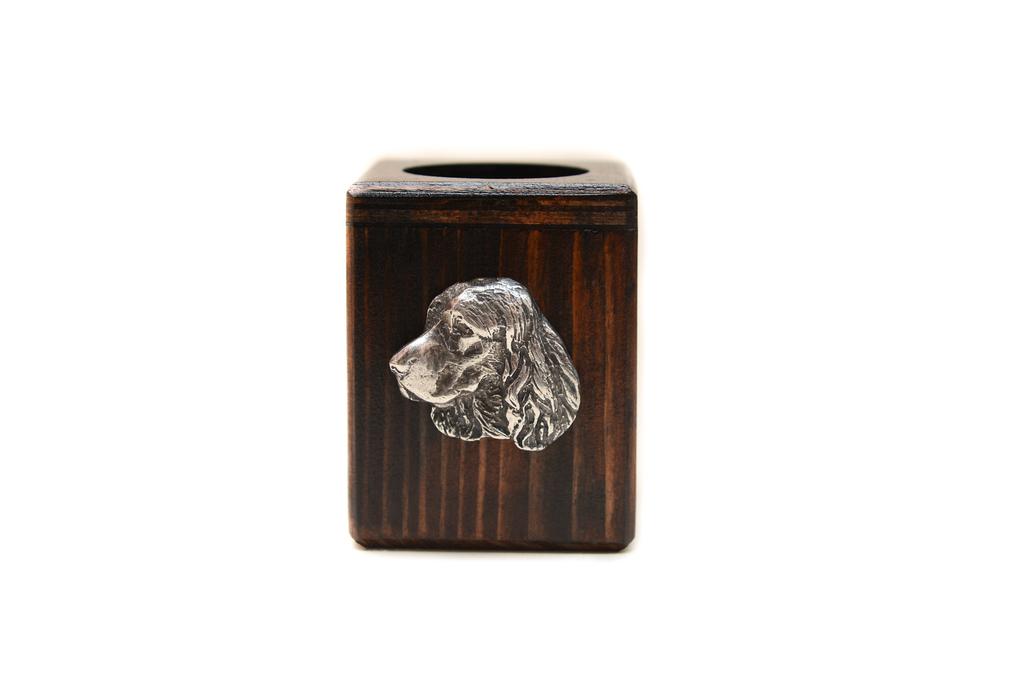 Welsh Springer Spaniel, Welsh Springer – Wooden candle holder with a dog, a unique souvenir after losing a dog | Art-Dog