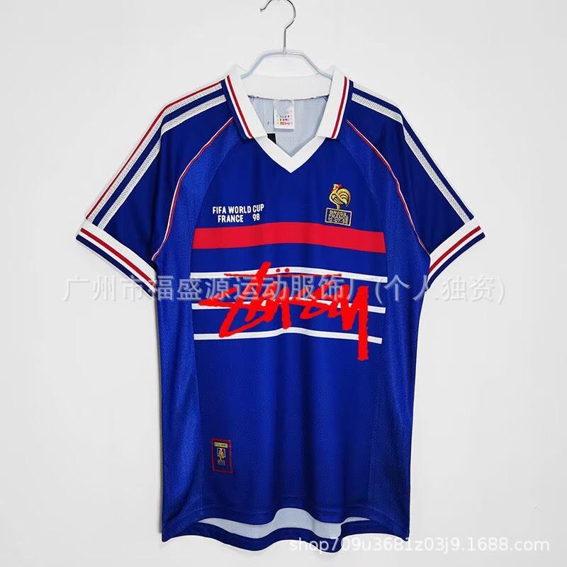 Retro Jersey Brazil Argentina Germany England Portugal Spain Signature Short Sleeved Football