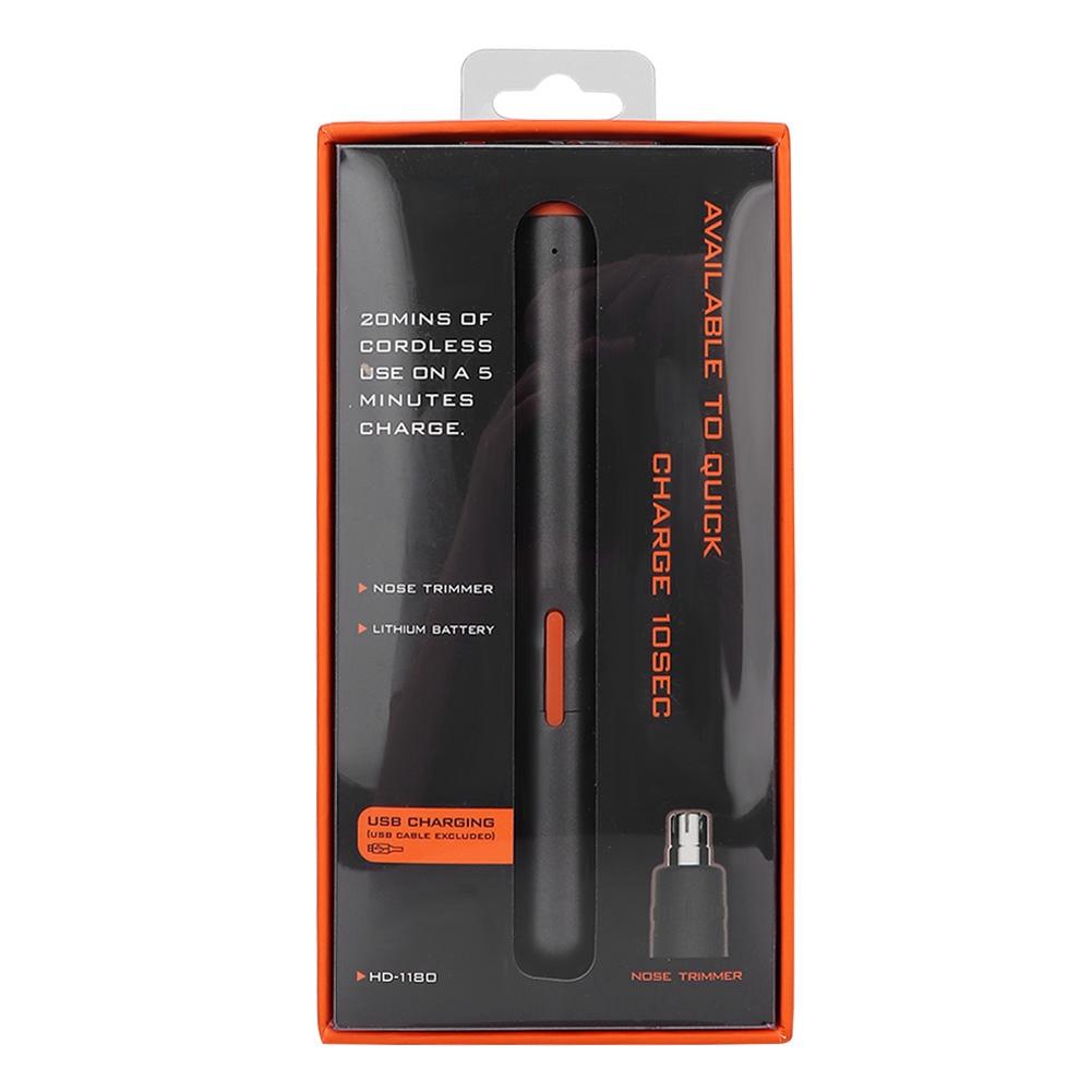 Pen Type USB Chargeable Eyebrow Nose Hair Trimmer Shaver Cutting Tool (Frosted Black)