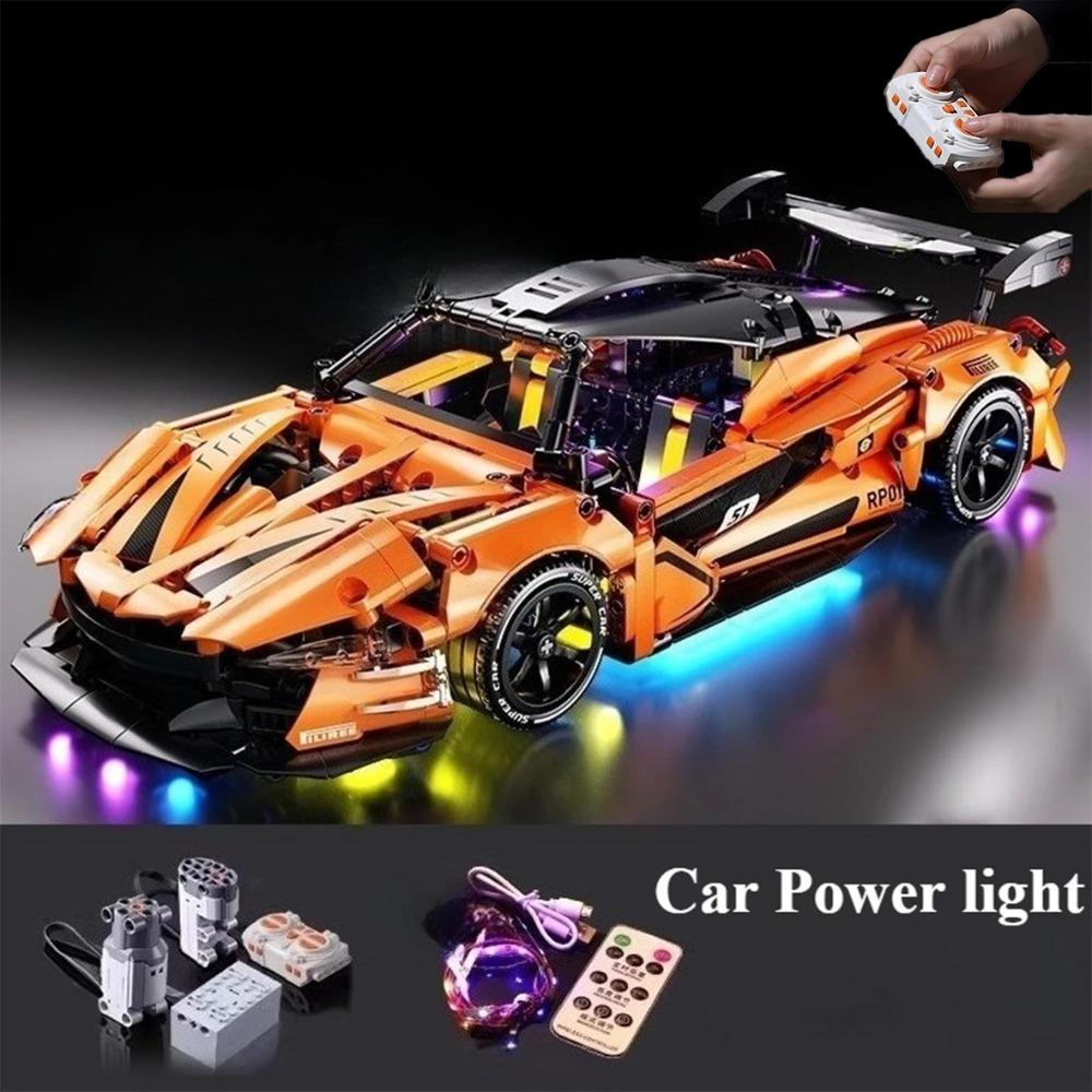 Racing building block toys, racing model building blocks 1:14 DIY sports car building block puzzles, children's gifts