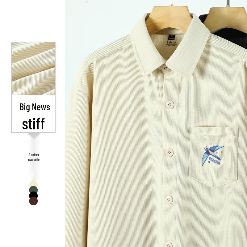 Baleno Men's Corduroy Heavyweight Long Sleeve Shirt Jacket