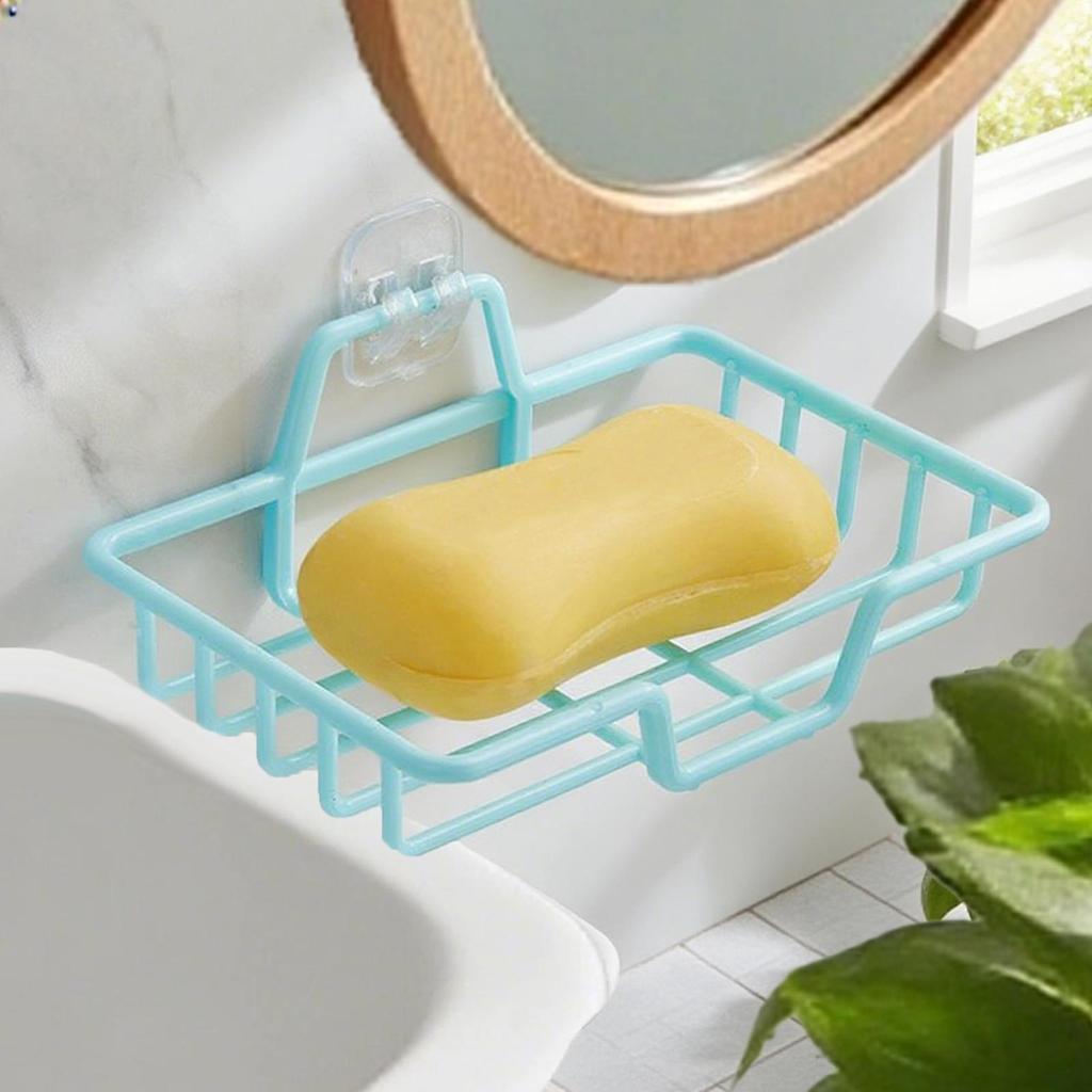 Wall Soap Holder Wall Mounted Bar Soap Holder for Shower Adhesive Drying Rack Storage Organizer for Sponge Bathroom Bathtub