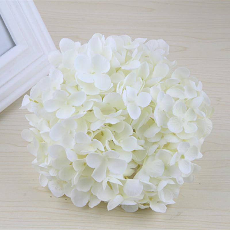 Fashion Simulation Round Broken Hydrangea Flower Head DIY Wedding Hydrangea Flower Head Artificial Flower Decoration Flower