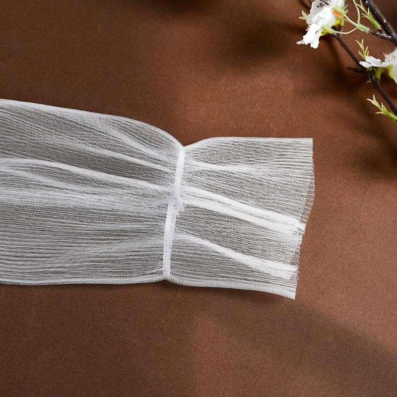 Handcrafts Sheer Bridal Gloves with Puff Design Fingerless Arm Sleeves for Photography and Stage Event Wedding Ceremony