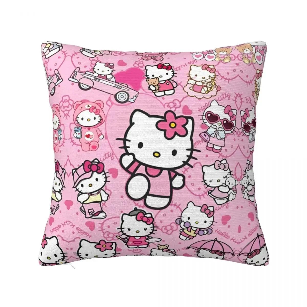 Наволочка Hello Kitty Винтажный дизайн Диван Автомобиль Домашний декор 16x16Inch