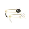 Mode Design Tröpfelöl Süße Katze Wedelt mit dem Schwanz Tier Brosche Zubehör Brosche Pin