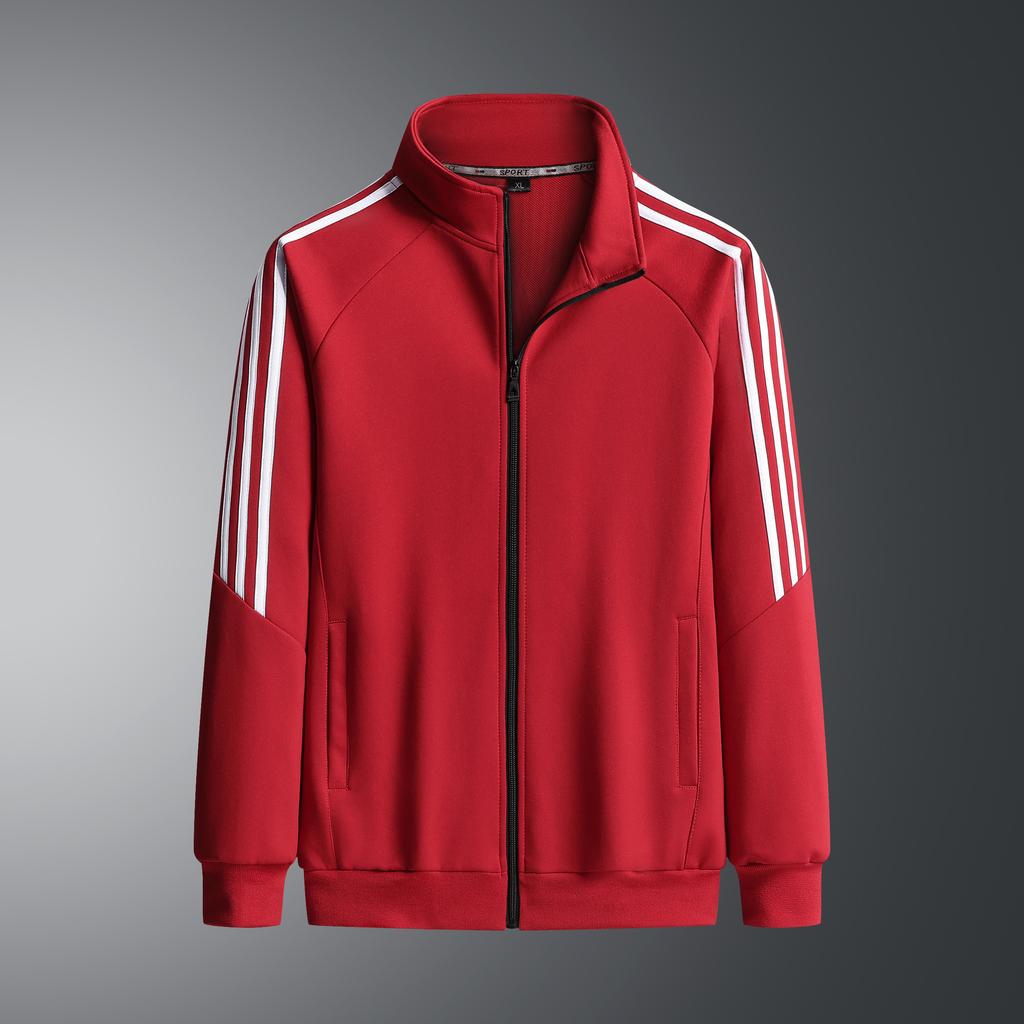 Men's Spring Autumn Casual Sports Striped Jacket Sweatshirts Long Sleeve Pullovers Coat For Men Streetwear Couple Clothes