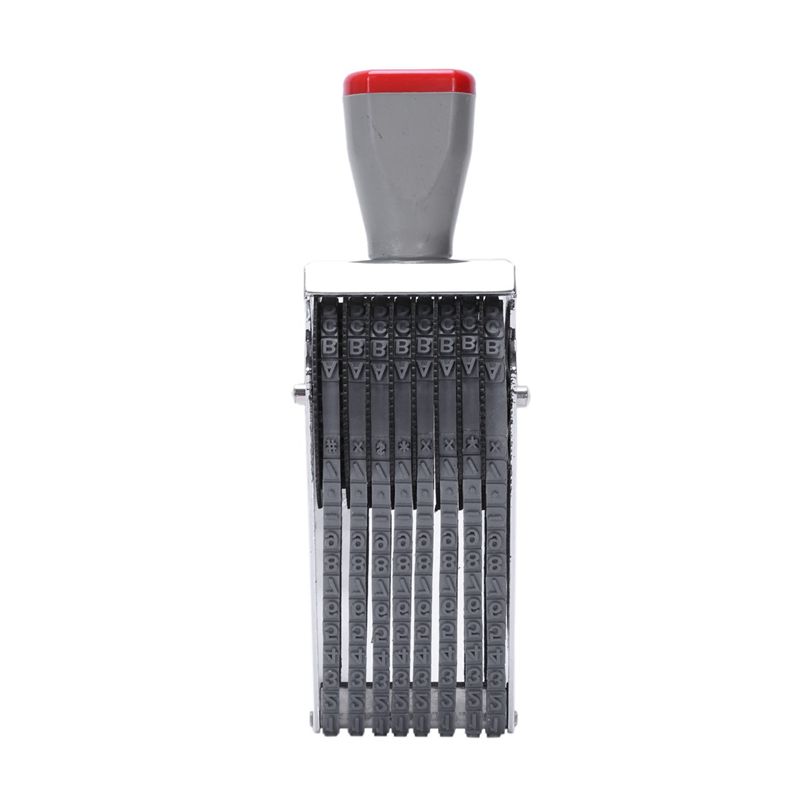 

A60Z2X 8 Digit Alphabet English Letter Number Rolling Rubber Stamp Emboss DIY Scrapbooking Roller School Home Decormay сірий
