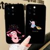 C- Court The C- Cowly Dog Phone Case For IPhone 17 Air 16 15 14 13 Pro Max 11 12 Black Silicone Cover