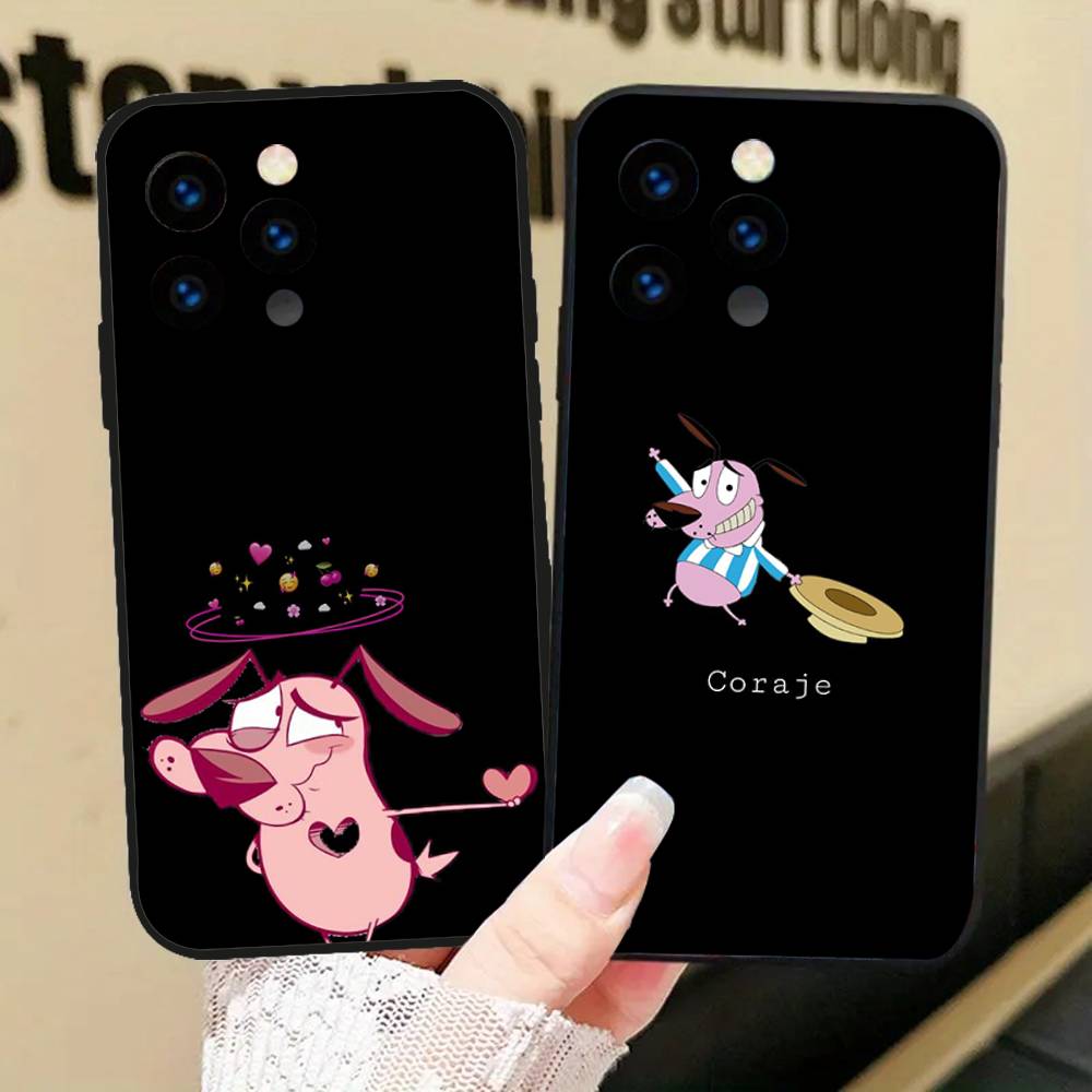 C- Court The C- Cowly Dog Phone Case For IPhone 17 Air 16 15 14 13 Pro Max 11 12 Black Silicone Cover