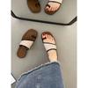 One-word Fashion Explosion Slippers Women's Summer Wear 2025 New Summer and Korean Version Retro with Skirt Versatile Sandals