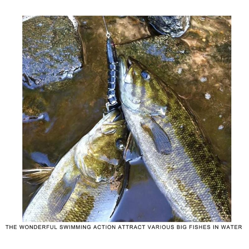 Multi-Section Artificial Fishing Lures Fishhooks Jointed Swimbait Crankbait Fishing Realistic 3D Sinking Swimming Baits
