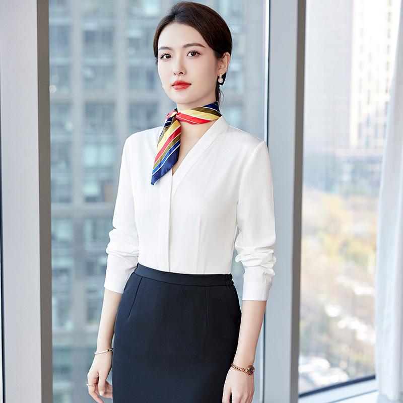 Women's Professional Suit Skirt and Shirt Uniform for Salon, Hotel Reception, and Flight Attendant Workwear