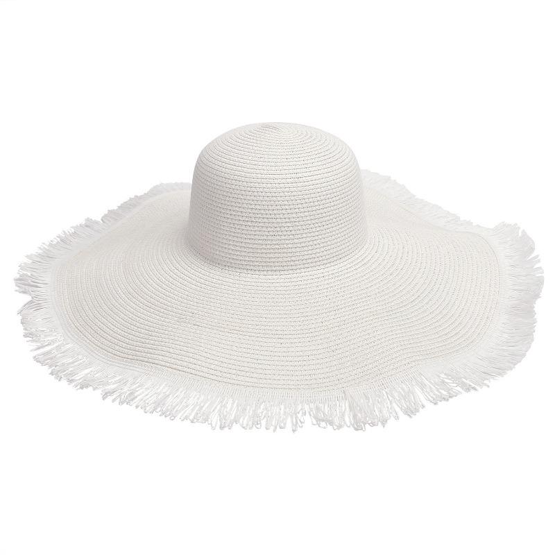 Big-brimmed beach hat, sun hat, women's woven burr straw hat, sun protection